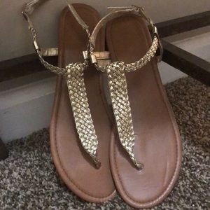 Apt 9 gold flat sandals